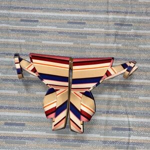 Kate Spade Striped Derbyshire Wedge Sandals Size‎ 7